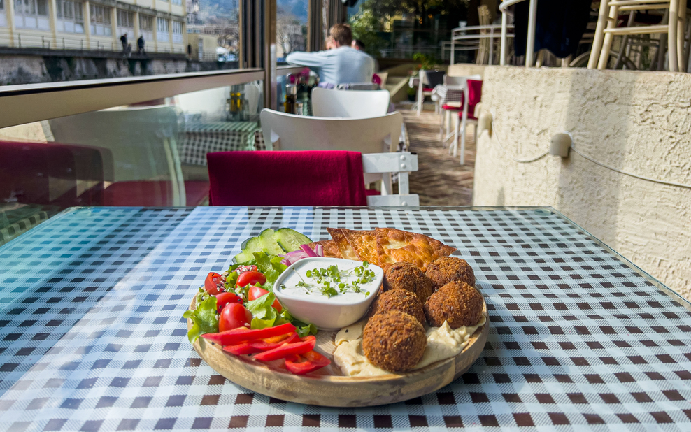 Delicious and Flavorful Falafel is an excellent vegan option when visitng our Restaurant