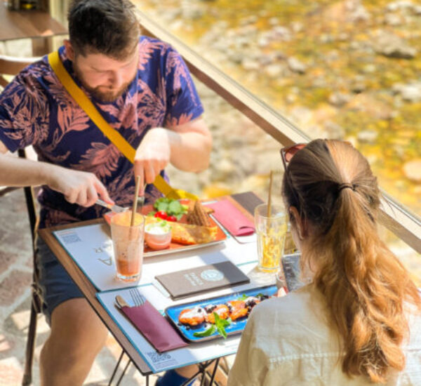 breakfast in the best restaurant in kotor